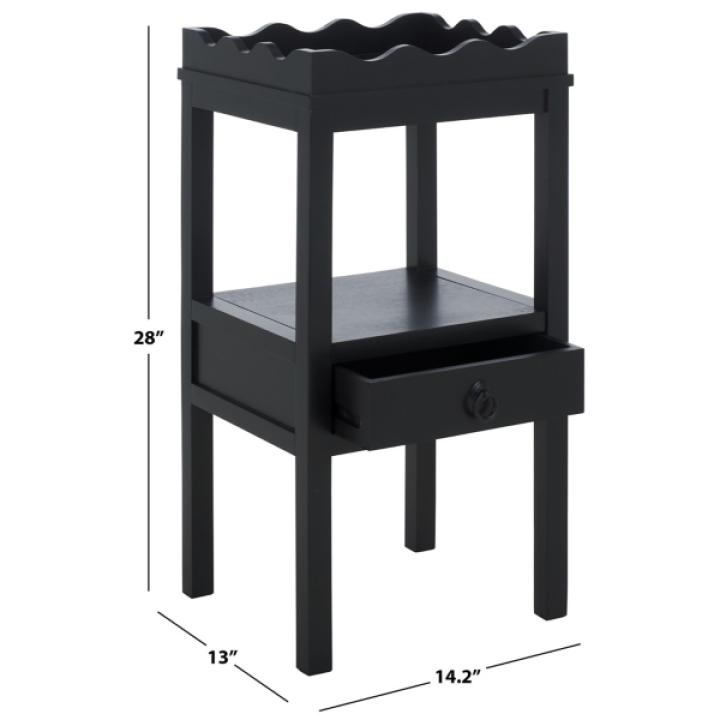 Black Lelia Cottage Accent Table