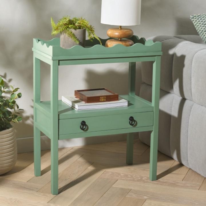 Green Lelia Cottage Rectangular Accent Table