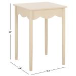 Sand Scalloped Cottage Kalina Accent Table