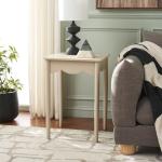 Sand Scalloped Cottage Kalina Accent Table