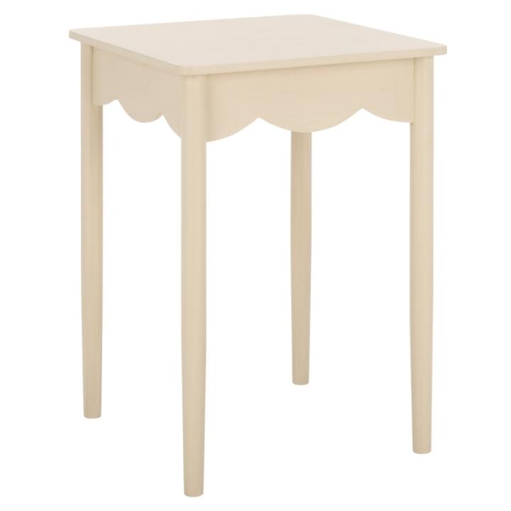 Sand Scalloped Cottage Kalina Accent Table