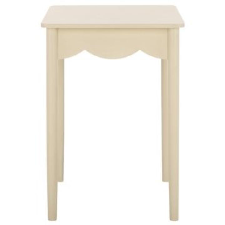 Sand Scalloped Cottage Kalina Accent Table