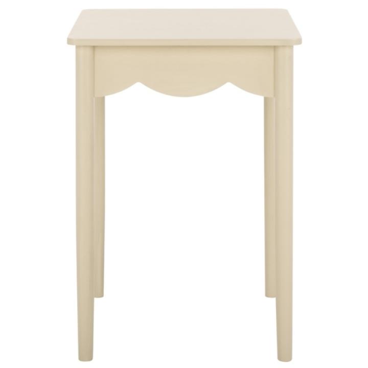Sand Scalloped Cottage Kalina Accent Table