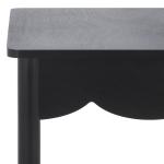 Black Scalloped Cottage Kalina Accent Table