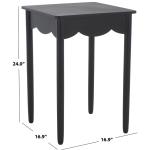Black Scalloped Cottage Kalina Accent Table