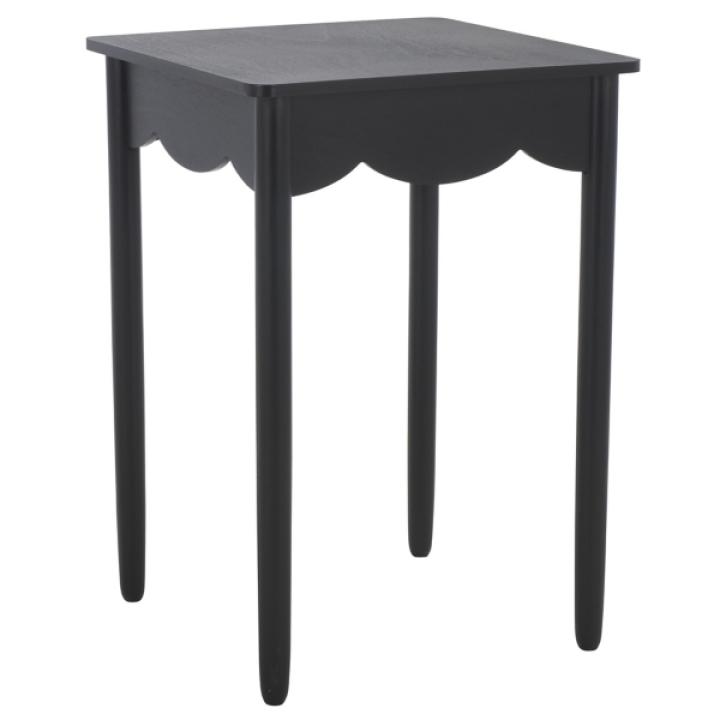 Black Scalloped Cottage Kalina Accent Table