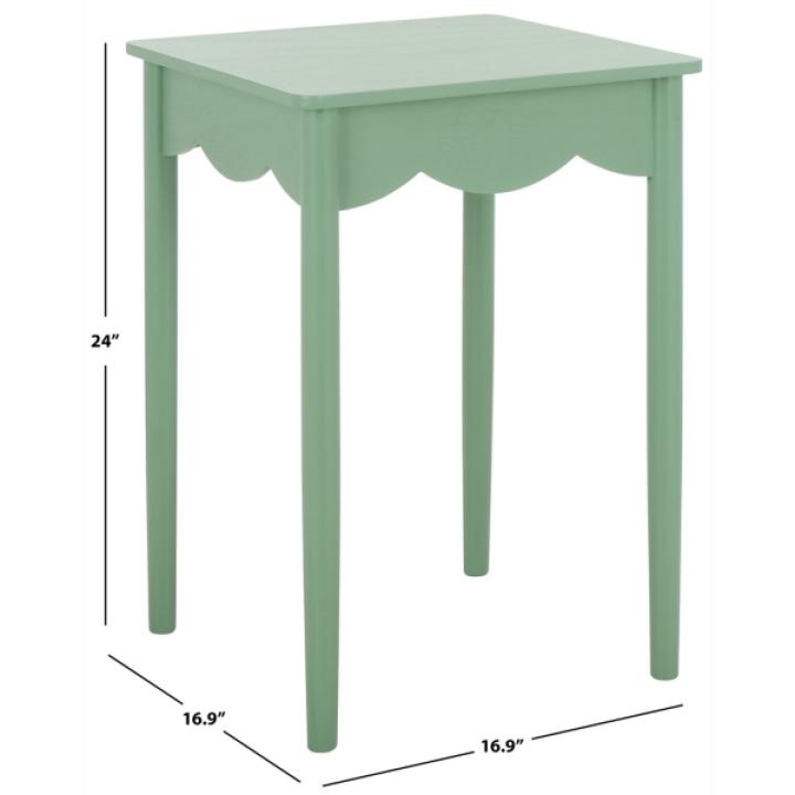 Green Scalloped Cottage Kalina Accent Table
