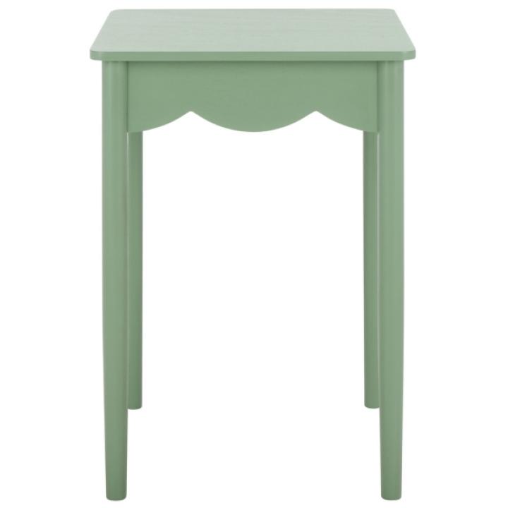 Green Scalloped Cottage Kalina Accent Table