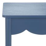 Blue Scalloped Cottage Kalina Accent Table