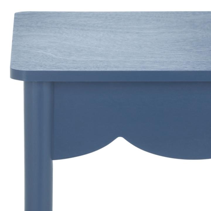 Blue Scalloped Cottage Kalina Accent Table