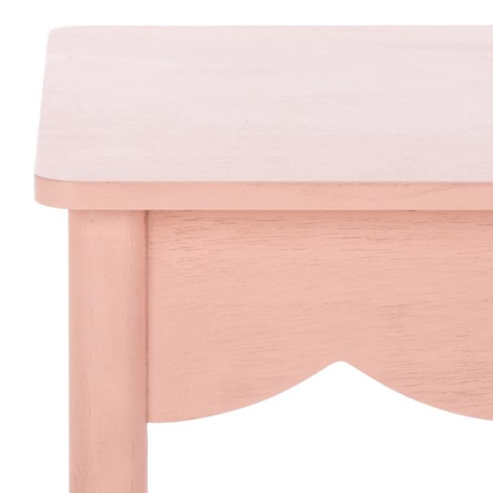Pink Scalloped Cottage Kalina Accent Table
