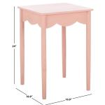 Pink Scalloped Cottage Kalina Accent Table