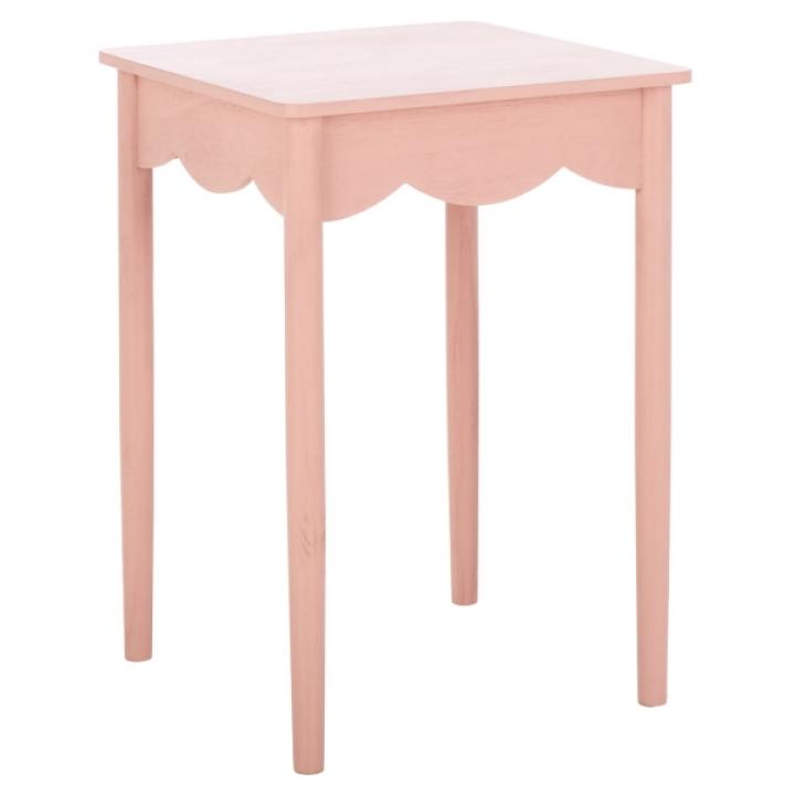 Pink Scalloped Cottage Kalina Accent Table