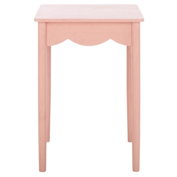 Pink Scalloped Cottage Kalina Accent Table