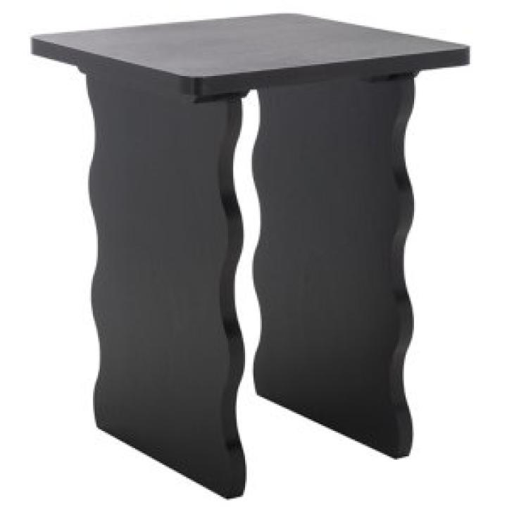 Black Wavy Cottage Johanna Accent Table
