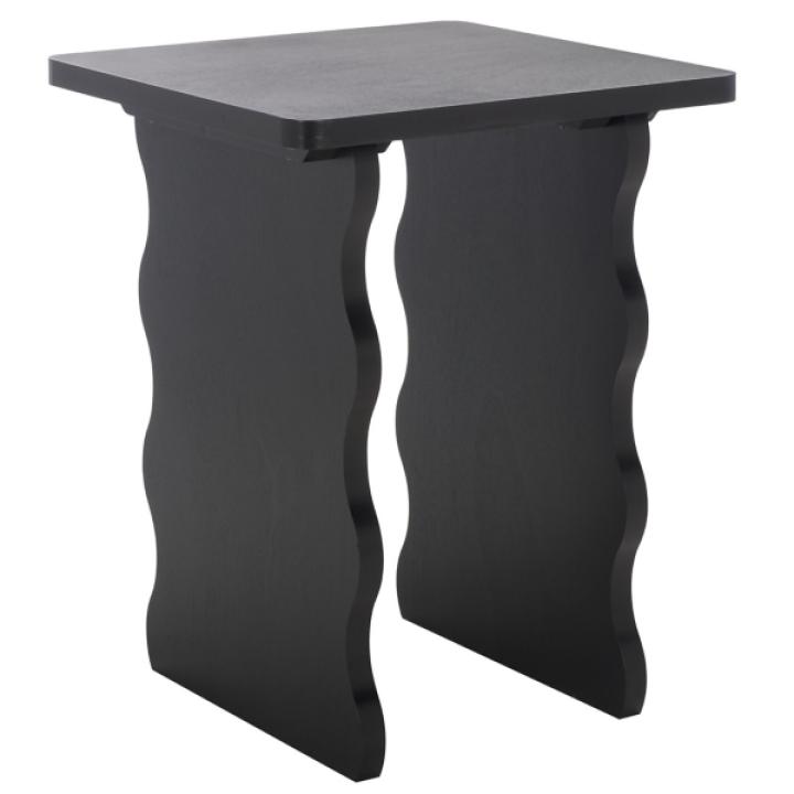 Black Wavy Cottage Johanna Accent Table
