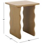 Brown Wavy Cottage Johanna Accent Table