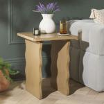 Brown Wavy Cottage Johanna Accent Table