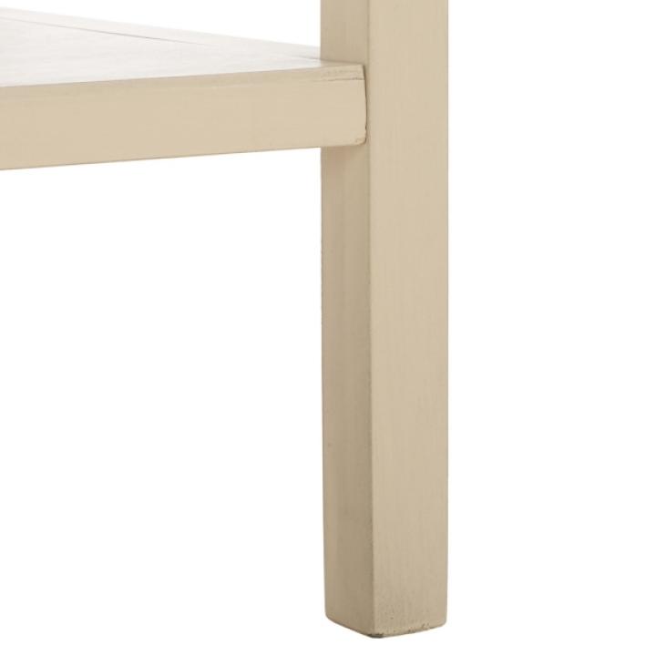 Sand Scalloped Edge Cottage Lilly Accent Table