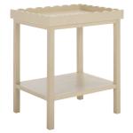 Sand Scalloped Edge Cottage Lilly Accent Table