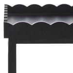 Black Scalloped Edge Cottage Lilly Accent Table