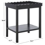 Black Scalloped Edge Cottage Lilly Accent Table