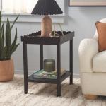 Black Scalloped Edge Cottage Lilly Accent Table