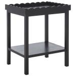 Black Scalloped Edge Cottage Lilly Accent Table