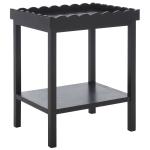 Black Scalloped Edge Cottage Lilly Accent Table