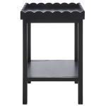 Black Scalloped Edge Cottage Lilly Accent Table