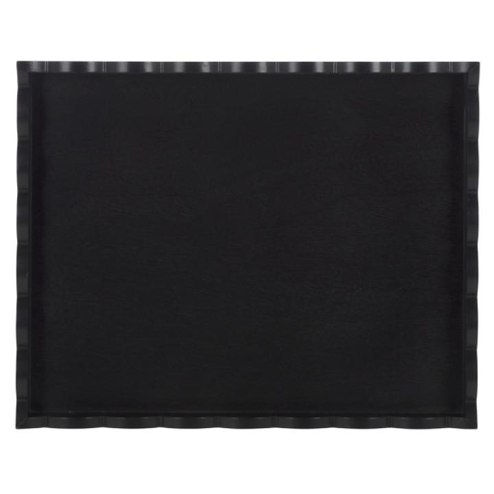 Black Scalloped Edge Cottage Lilly Accent Table