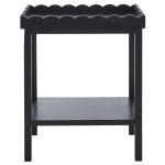 Black Scalloped Edge Cottage Lilly Accent Table