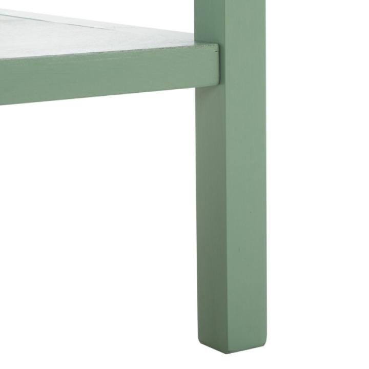 Green Scalloped Edge Cottage Lilly Accent Table