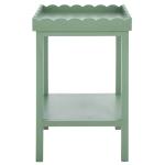 Green Scalloped Edge Cottage Lilly Accent Table