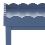 Blue Scalloped Edge Cottage Lilly Accent Table