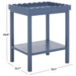 Blue Scalloped Edge Cottage Lilly Accent Table