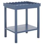 Blue Scalloped Edge Cottage Lilly Accent Table