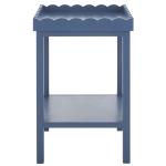 Blue Scalloped Edge Cottage Lilly Accent Table