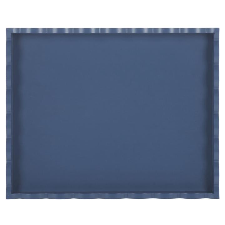 Blue Scalloped Edge Cottage Lilly Accent Table