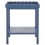 Blue Scalloped Edge Cottage Lilly Accent Table