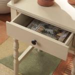 Sand Single Drawer Cottage Lucinda Accent Table