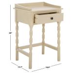 Sand Single Drawer Cottage Lucinda Accent Table