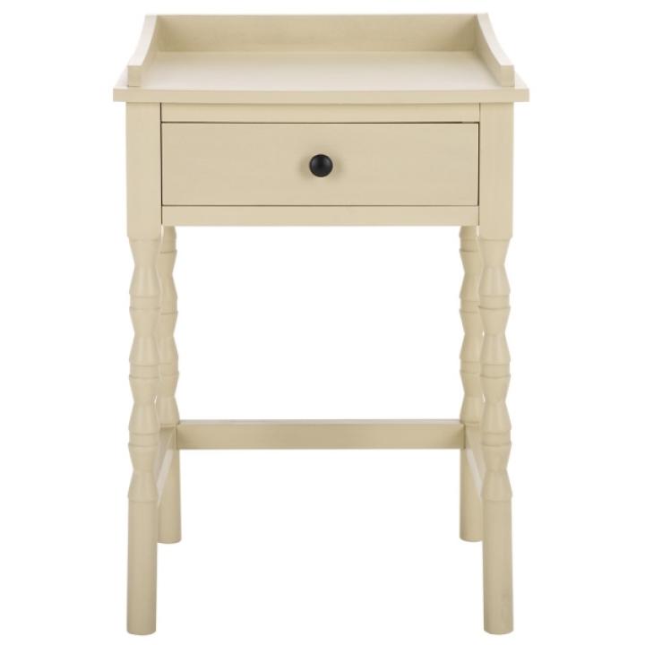 Sand Single Drawer Cottage Lucinda Accent Table