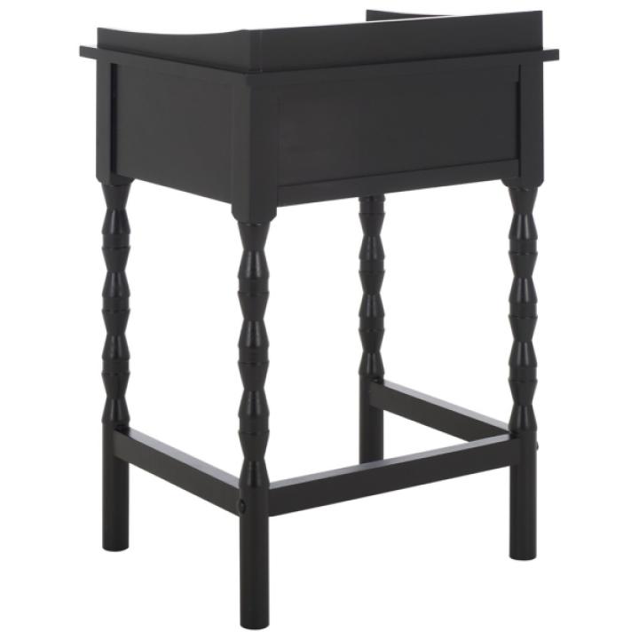 Black Single Drawer Cottage Lucinda Accent Table