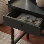 Black Single Drawer Cottage Lucinda Accent Table