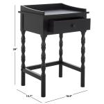 Black Single Drawer Cottage Lucinda Accent Table