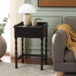 Black Single Drawer Cottage Lucinda Accent Table
