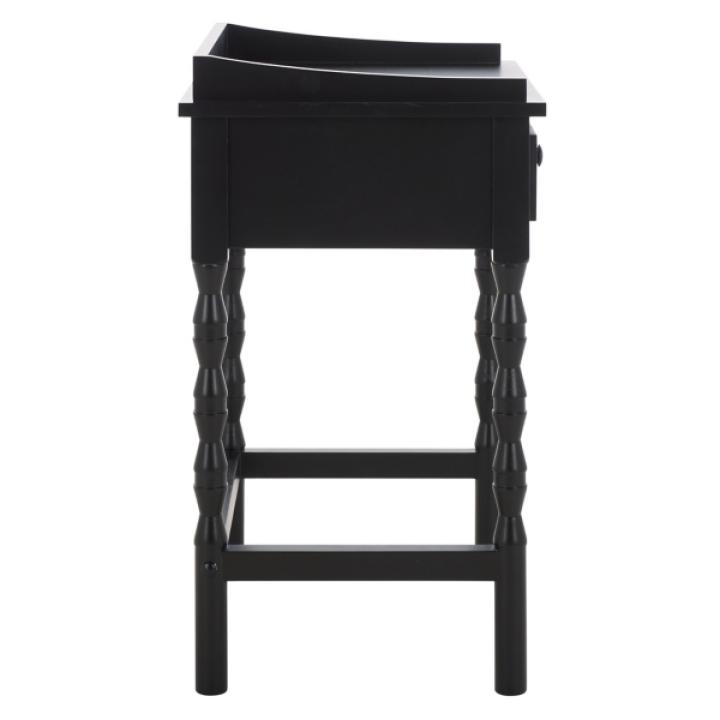 Black Single Drawer Cottage Lucinda Accent Table