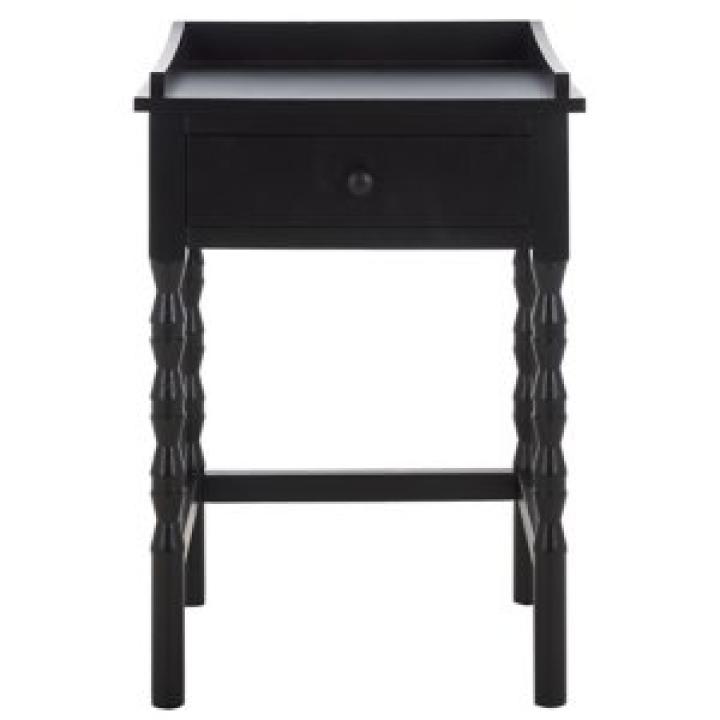 Black Single Drawer Cottage Lucinda Accent Table