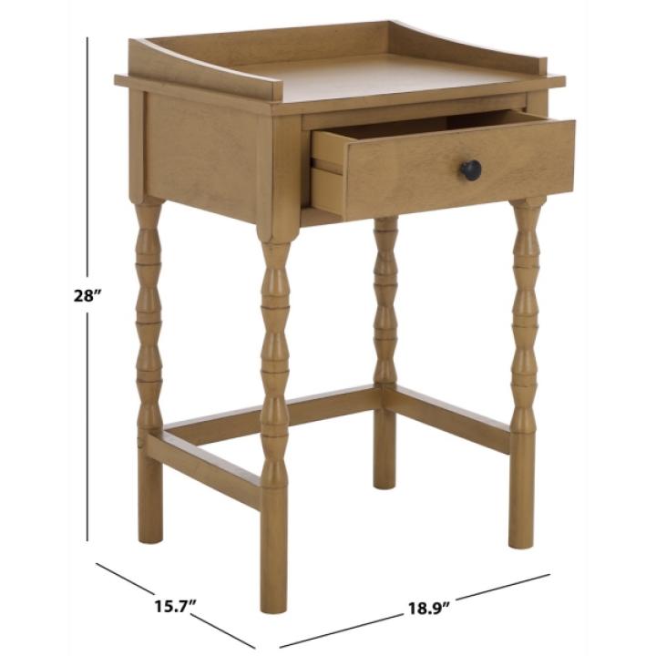 Brown Single Drawer Cottage Lucinda Accent Table